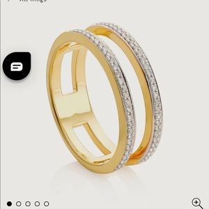 Monica Vinader Skinny Double Band Ring